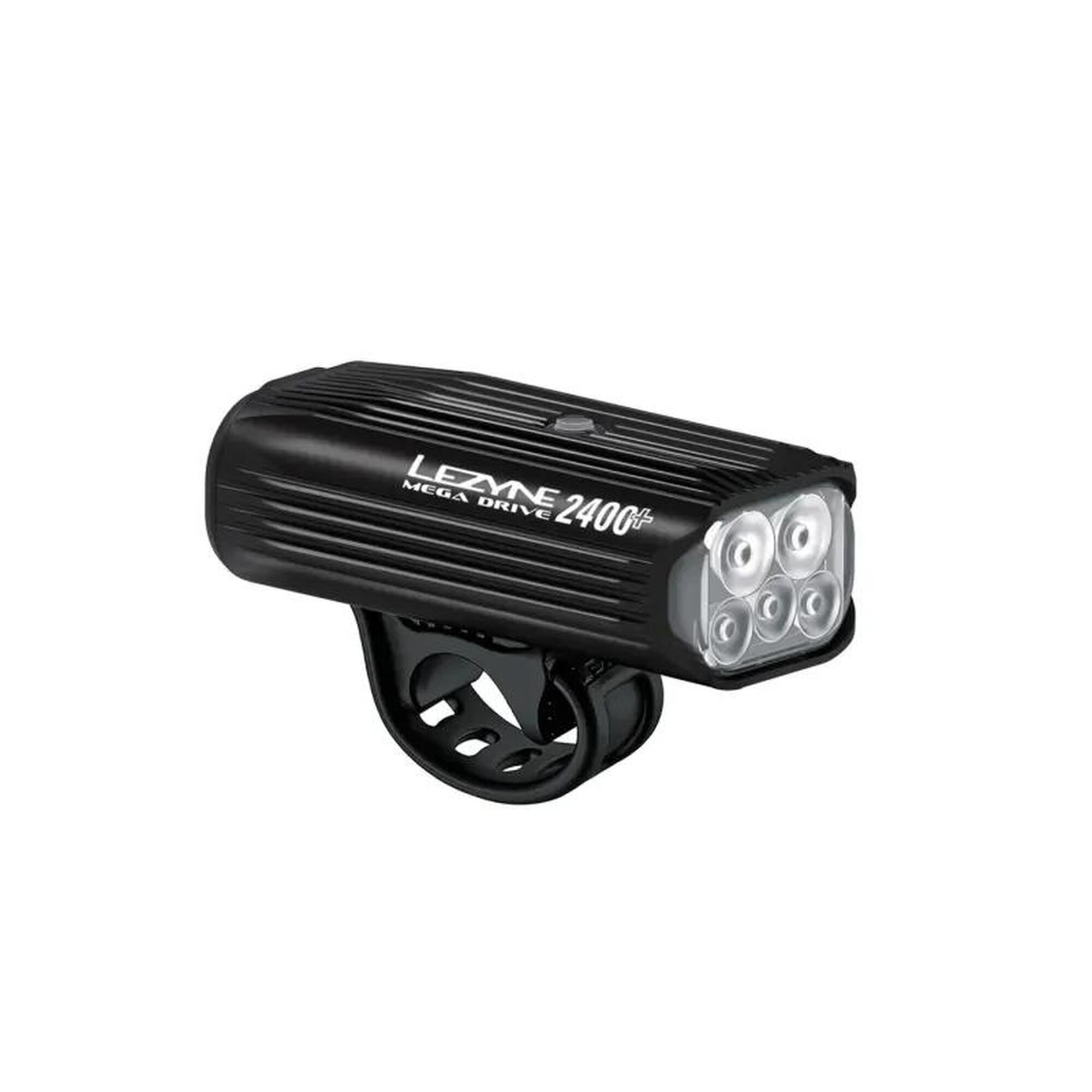 Éclairage avant pour vélo 2400 lumens - Mega Drive noir