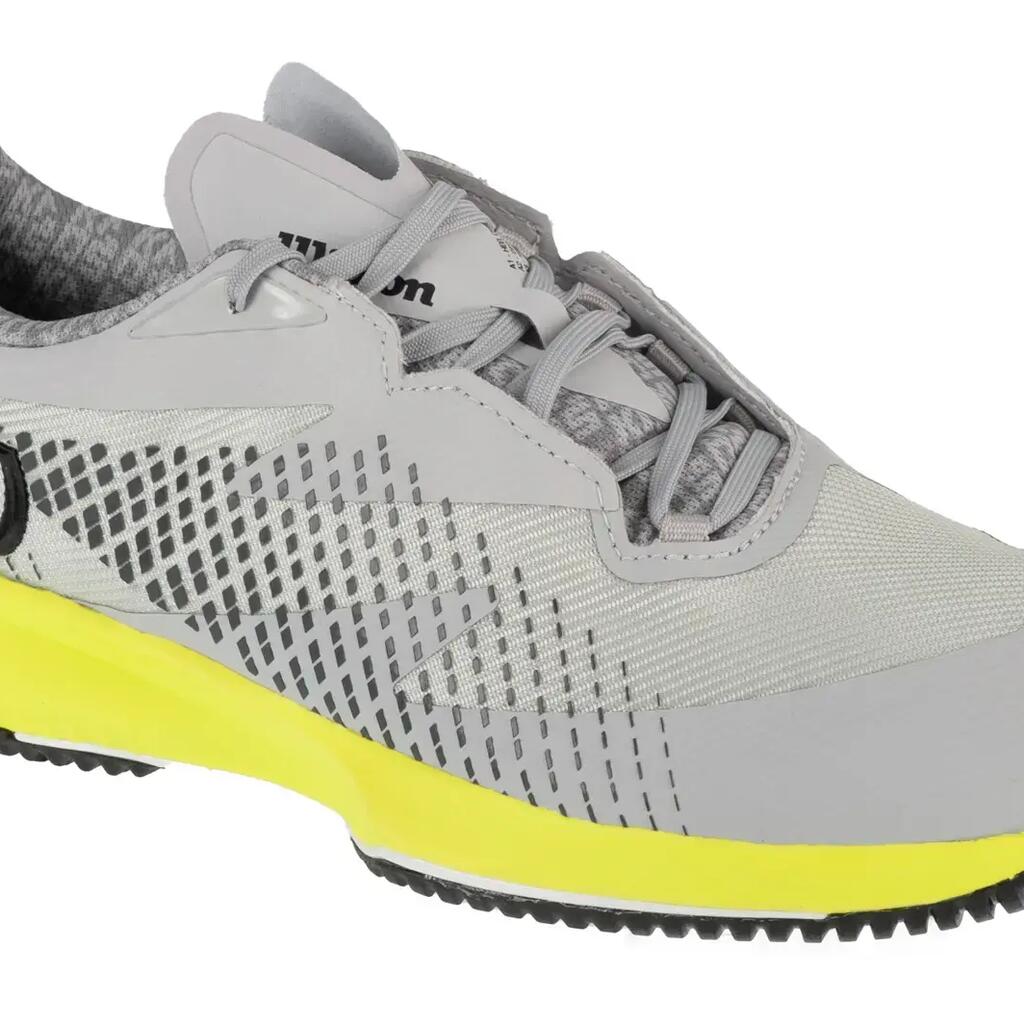 Men's Wilson Hurakn Grey/Yellow Tennis Shoes