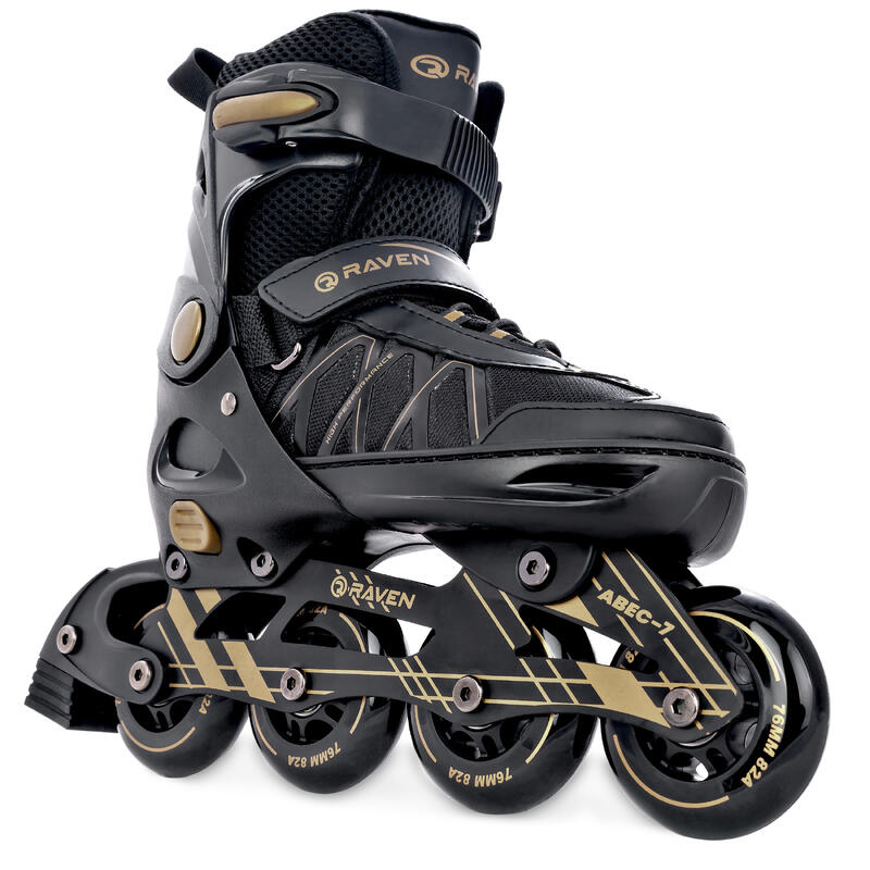 Patines Hockey Ajustable 2en1 Expert Negro/Oro