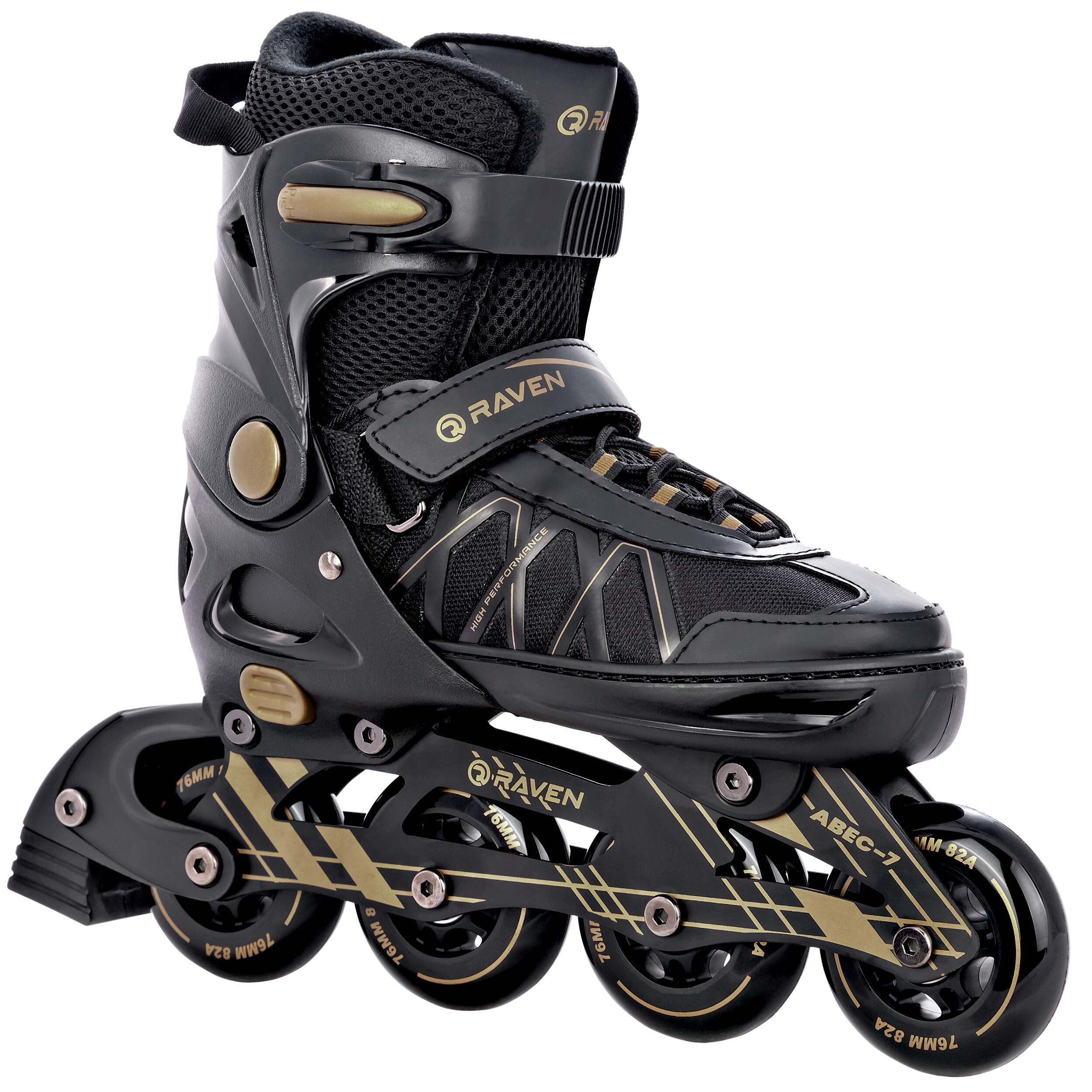 RAVEN Verstellbare Rollschuhe Expert Schwarz/Gold