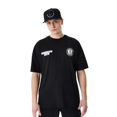 Heren t-shirt new era nba large graphic bp os tee brooklyn nets