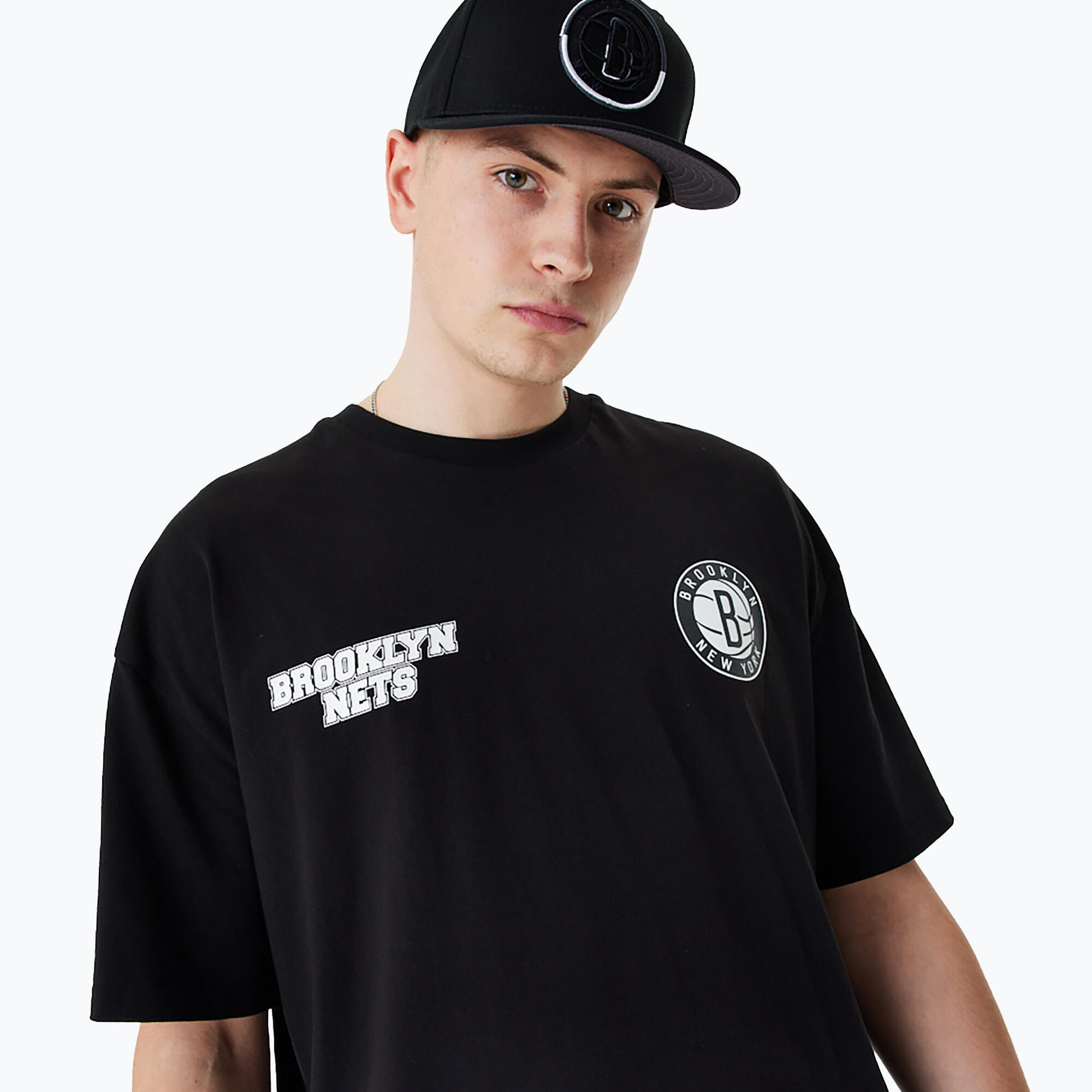 T-shirt homme New Era NBA Large Graphic BP OS Tee Brooklyn Nets 3/5