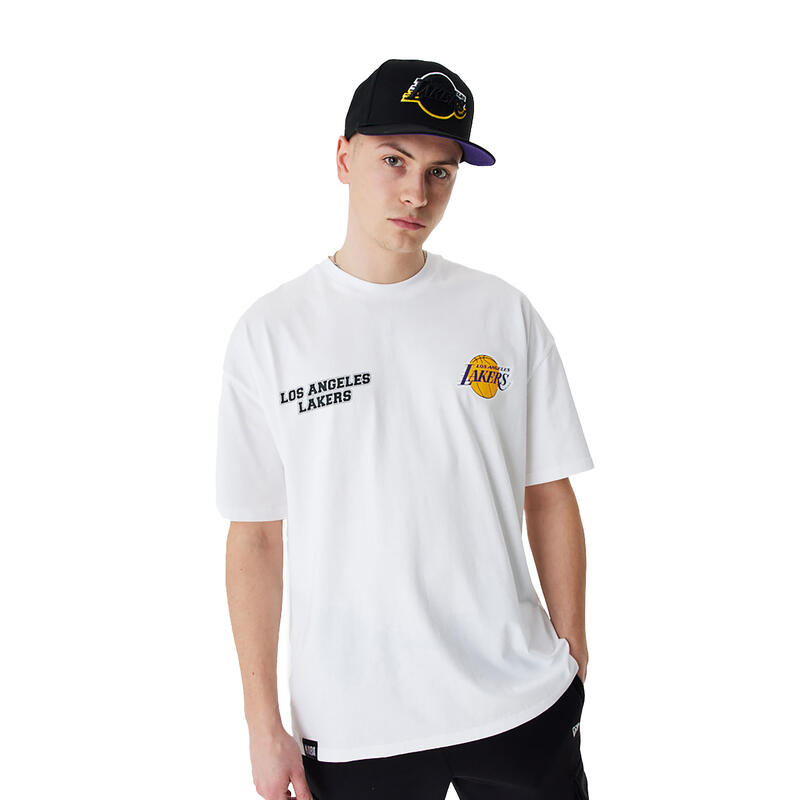 T-shirt Hommes New Era NBA Large Graphic BP OS Tee Los Angeles Lakers