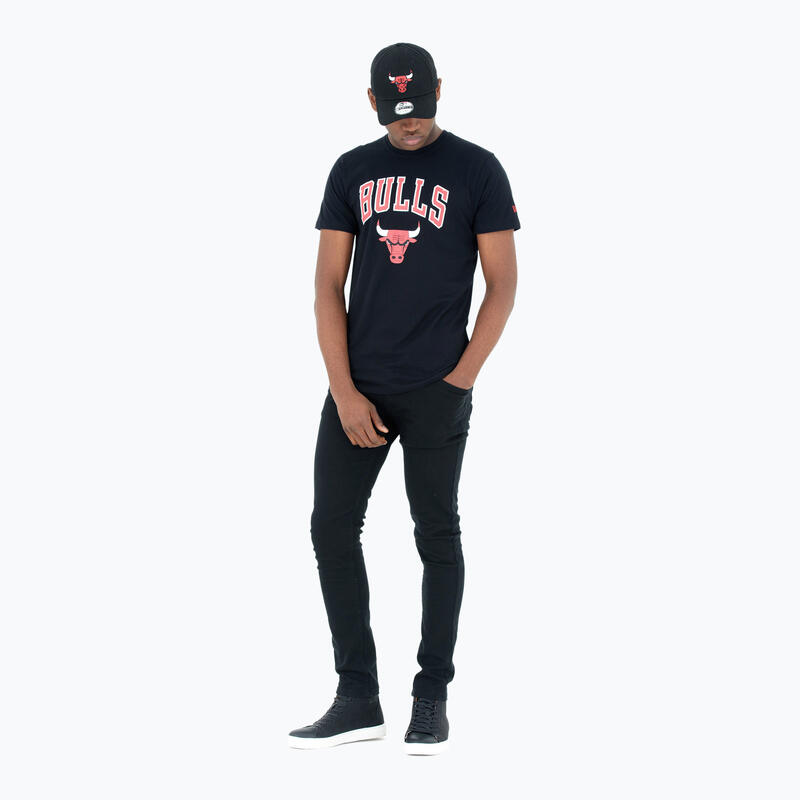 Tricou fitness bărbați Regular Tee Chicago Bulls negru