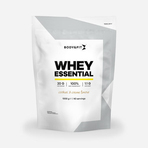 BODY&FIT Whey Essential - Whey Protein - Cookies & Cream - 1000 gram