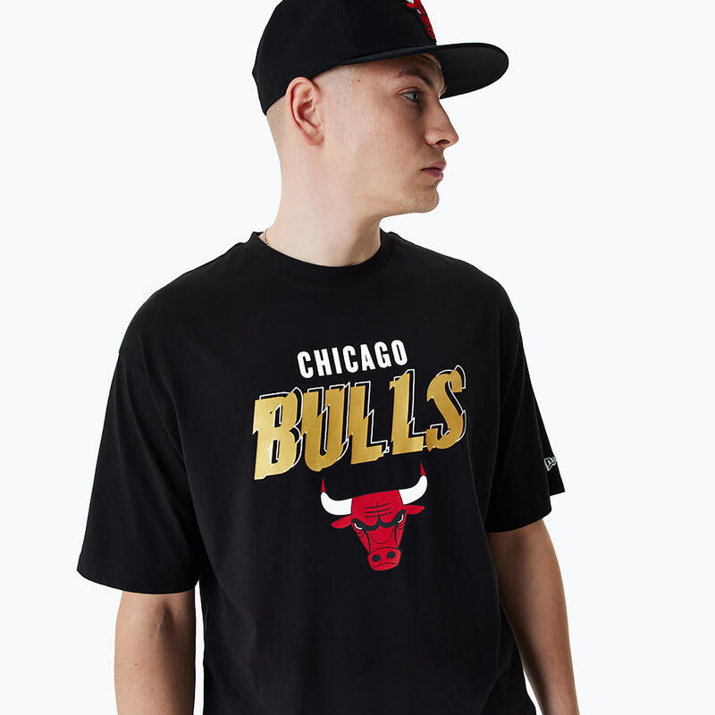 New Era Team Script OS Tee Chicago Bulls heren-T-shirt