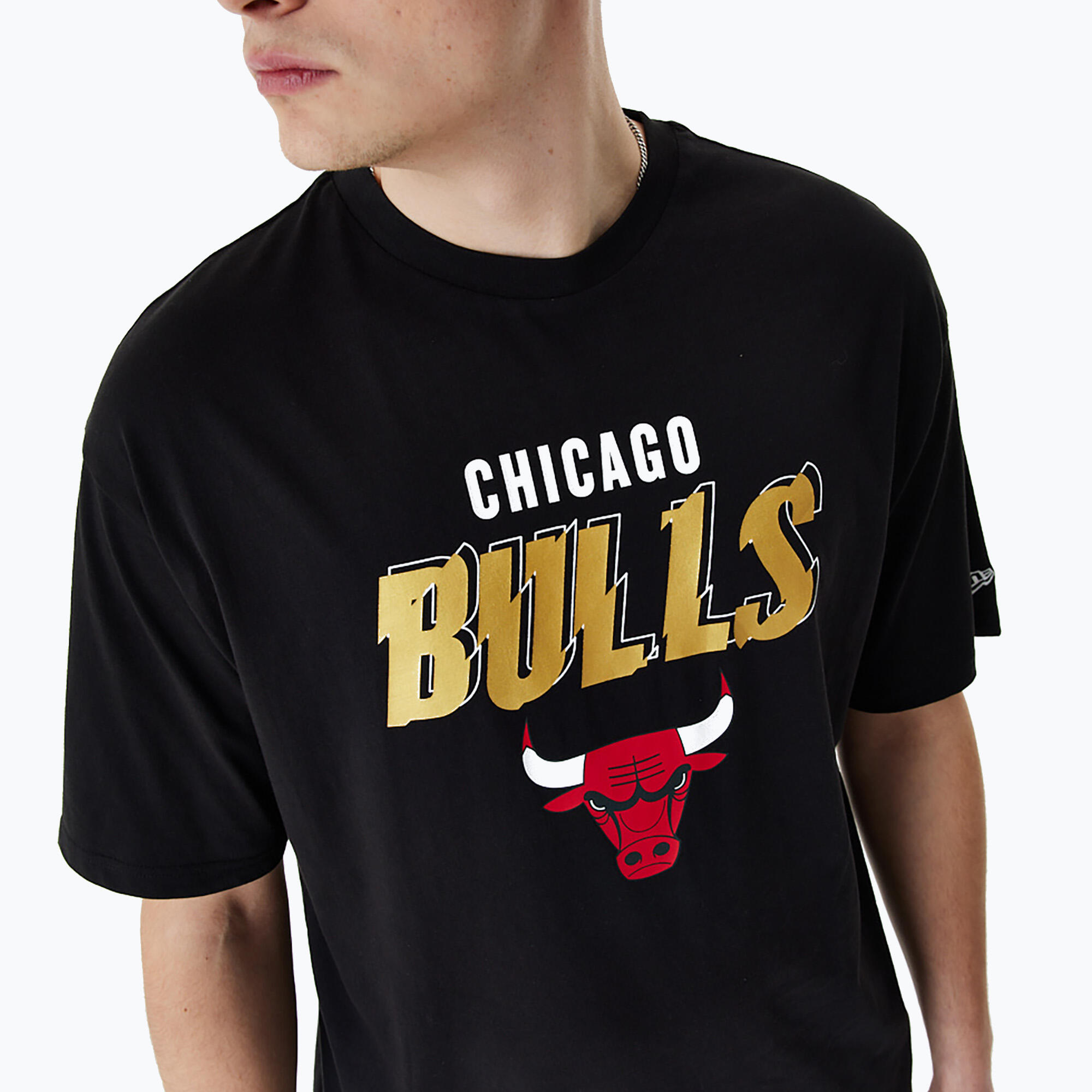 New Era Team Script OS Tee Chicago Bulls férfi póló 3/5