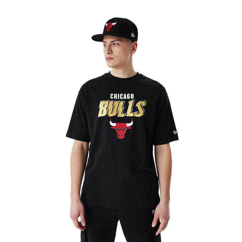 New Era Team Script OS Tee Chicago Bulls heren-T-shirt