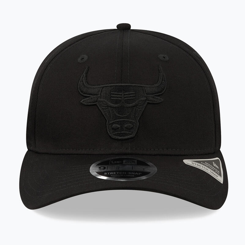 Casquette New Era 9Fifty Stretch Snap Chicago Bulls noire ton sur ton