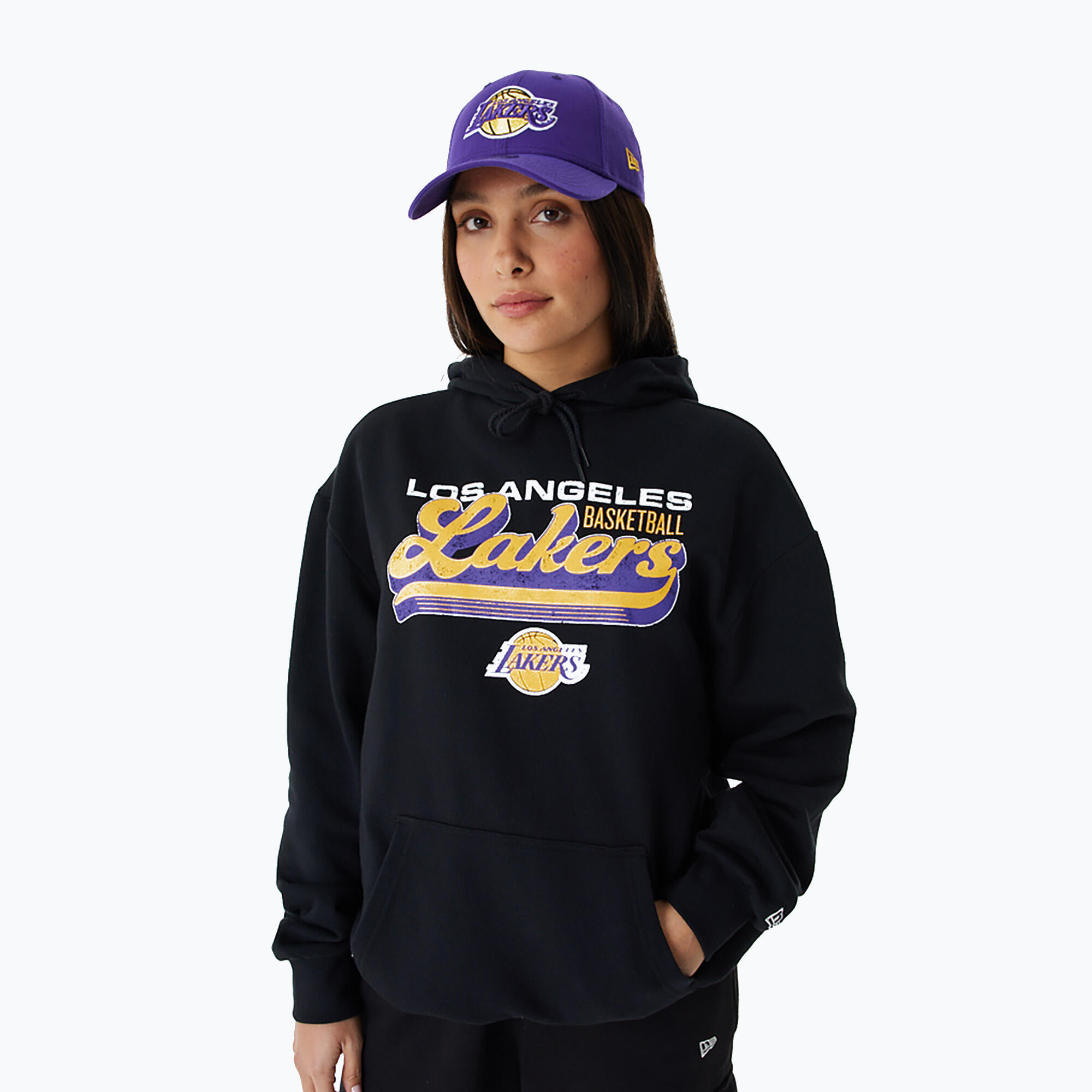 Hommes New Era NBA Graphic OS Hoody Los Angeles Lakers Sweatshirt 2/5