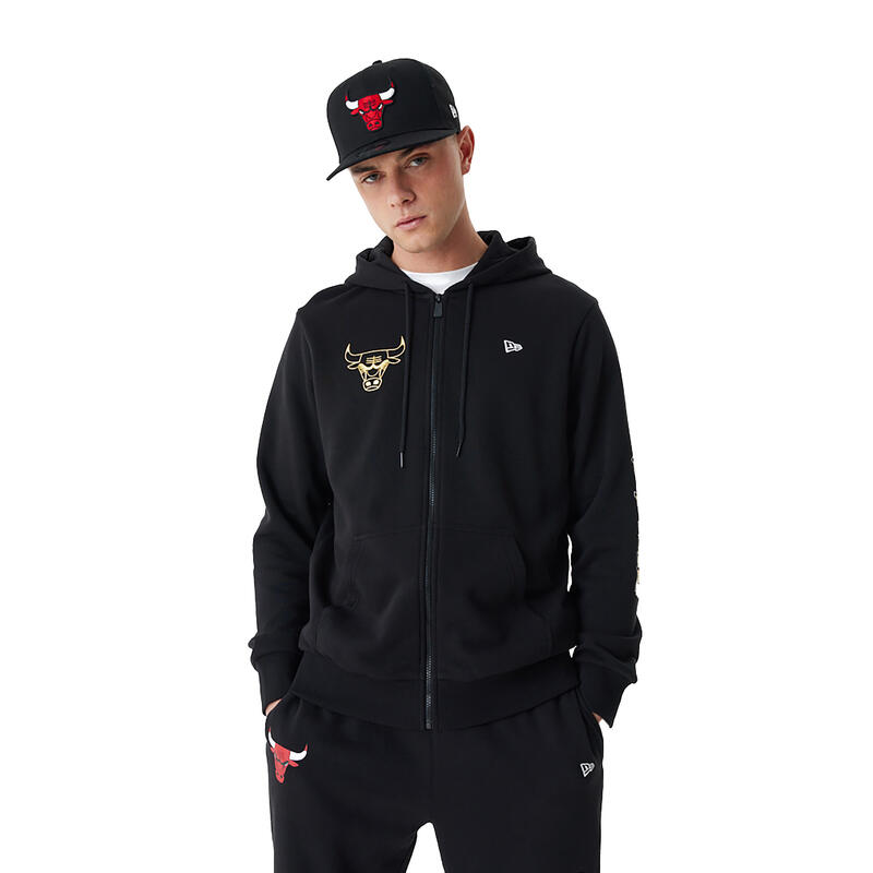 Bluza męska New Era Team Script FZ Hoody Chicago Bulls