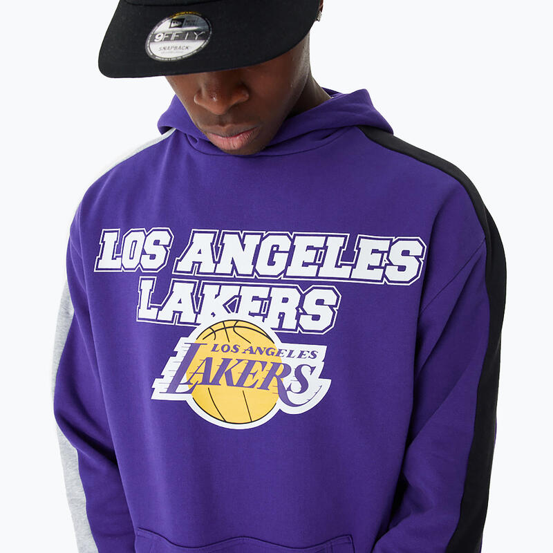 Hanorac pentru bărbați New Era NBA Large Graphic OS Hoody Los Angeles Lakers