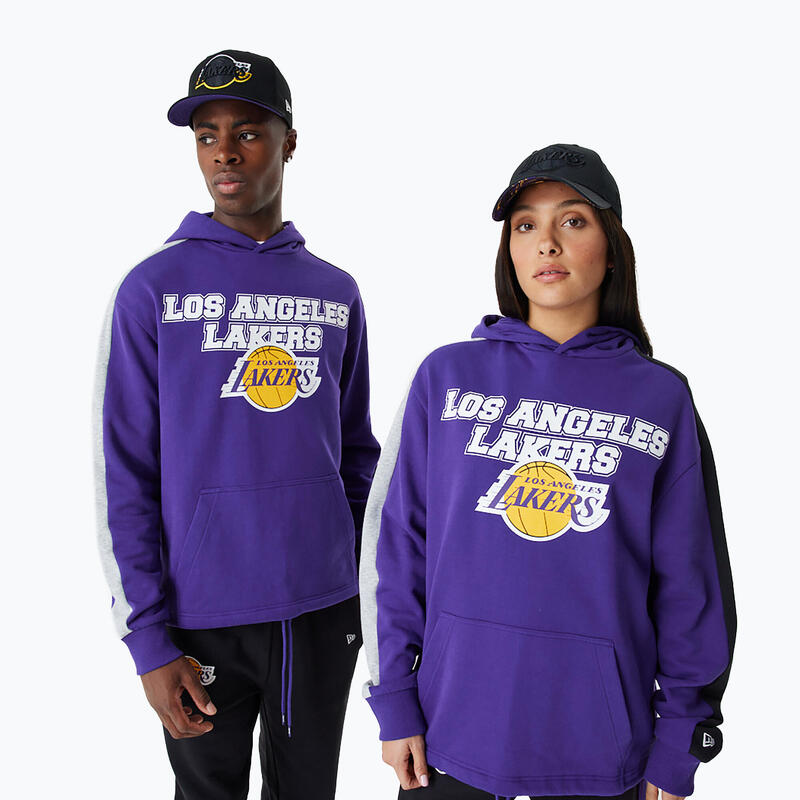 Hanorac pentru bărbați New Era NBA Large Graphic OS Hoody Los Angeles Lakers