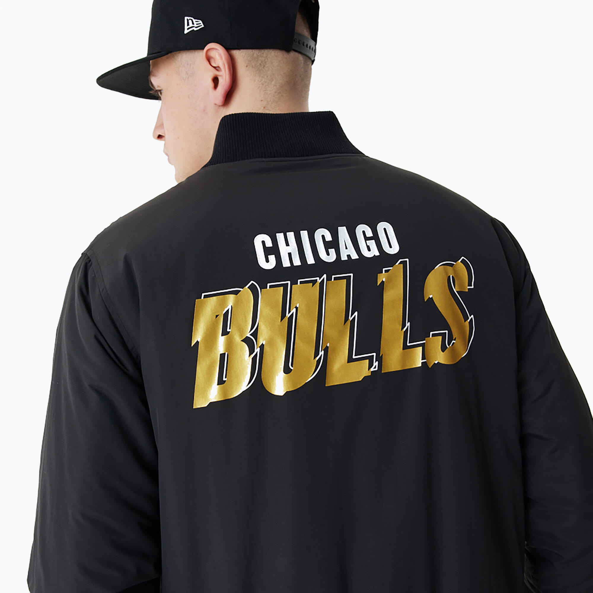 Veste Hommes New Era NBA Script BP Bomber Chicago Bulls 4/5