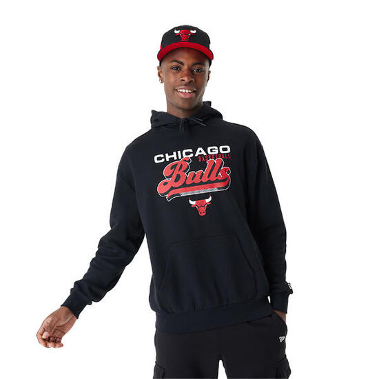 Felpa da uomo di New Era NBA Graphic OS Hoody dei Chicago Bulls