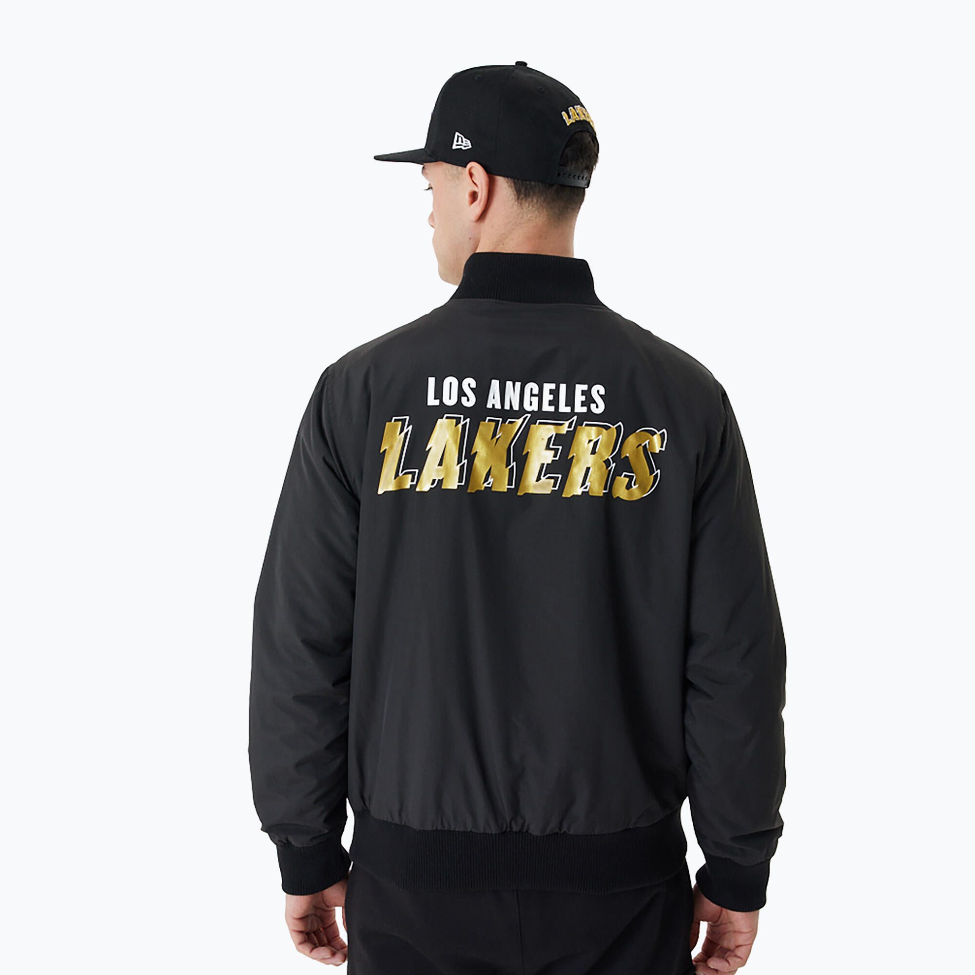 Kurtka męska New Era NBA Script BP Bomber Los Angeles Lakers 2/5