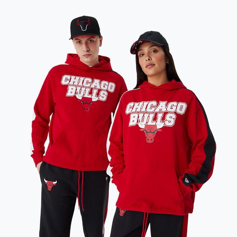 Hommes New Era NBA Large Graphic OS Hoody Chicago Bulls Sweatshirt