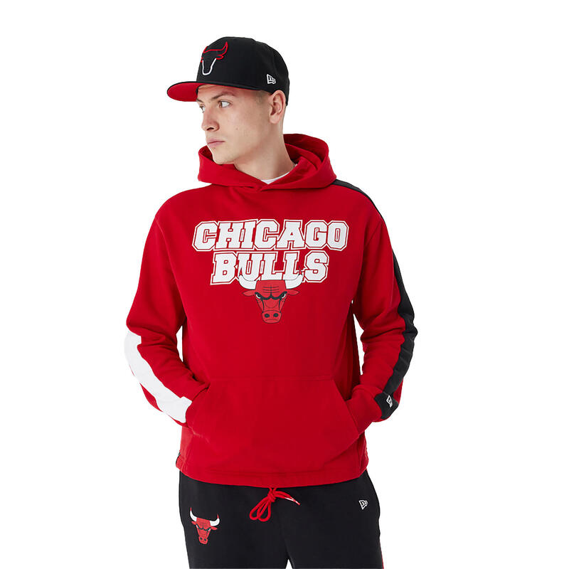 Hommes New Era NBA Large Graphic OS Hoody Chicago Bulls Sweatshirt