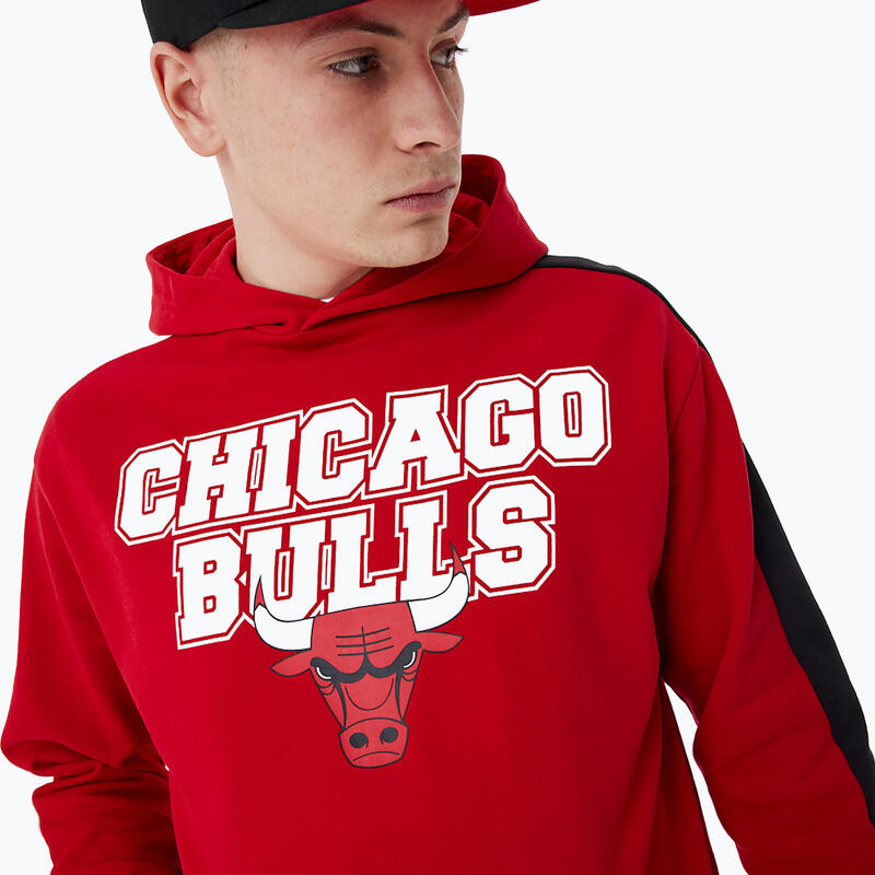 Hommes New Era NBA Large Graphic OS Hoody Chicago Bulls Sweatshirt