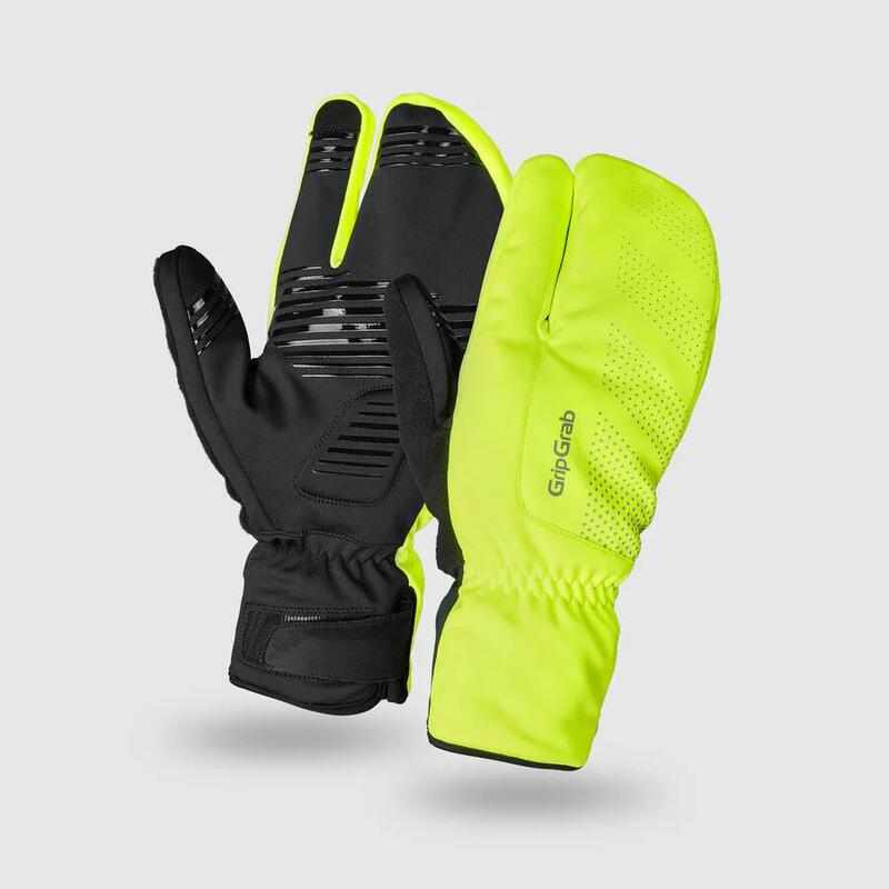 Gants de vélo XXL Unisex - Ride Windproof lobster rigoureux pour l'hiver jaune