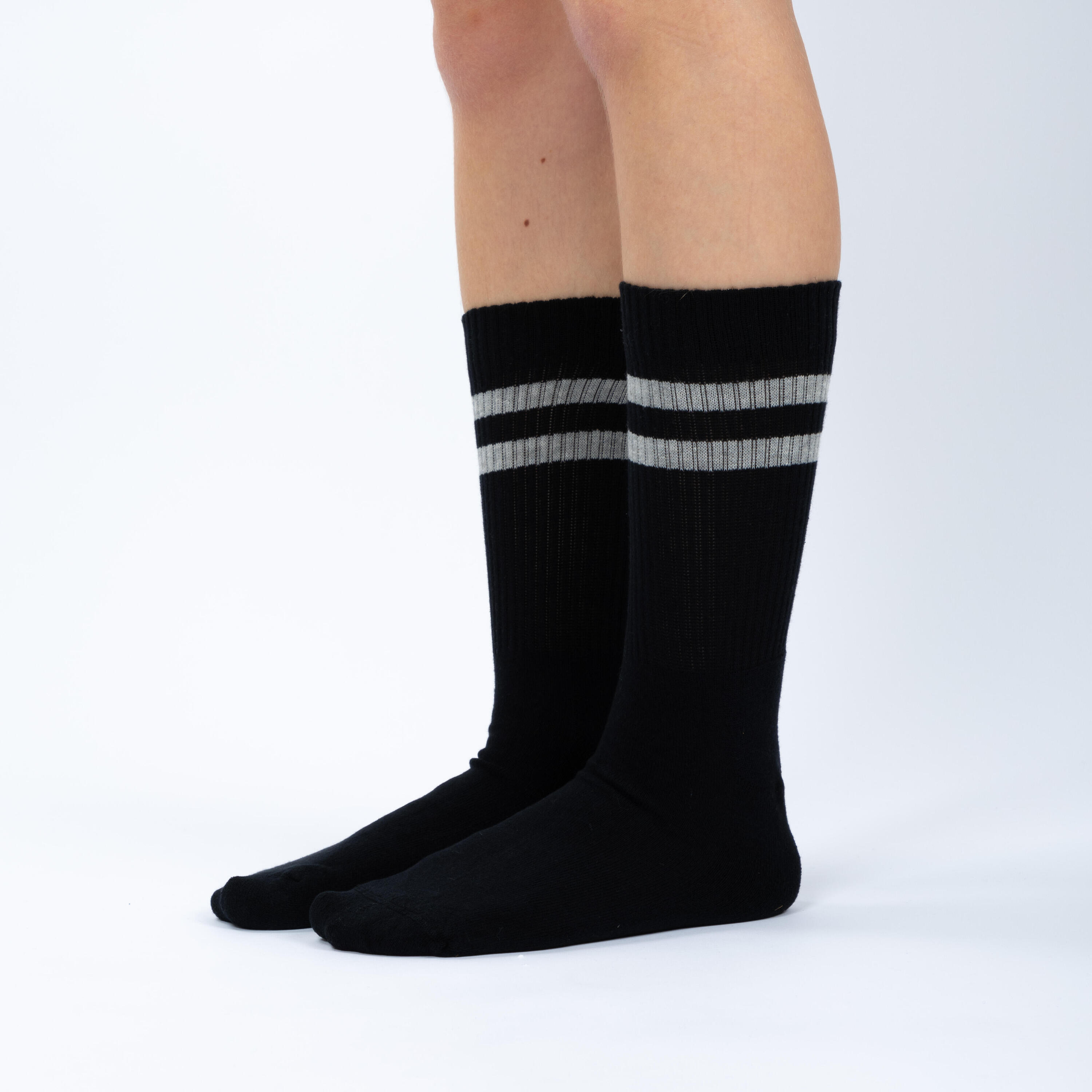 Pack 3 pares de calcetines deportivos de algodón con rayas 3/4