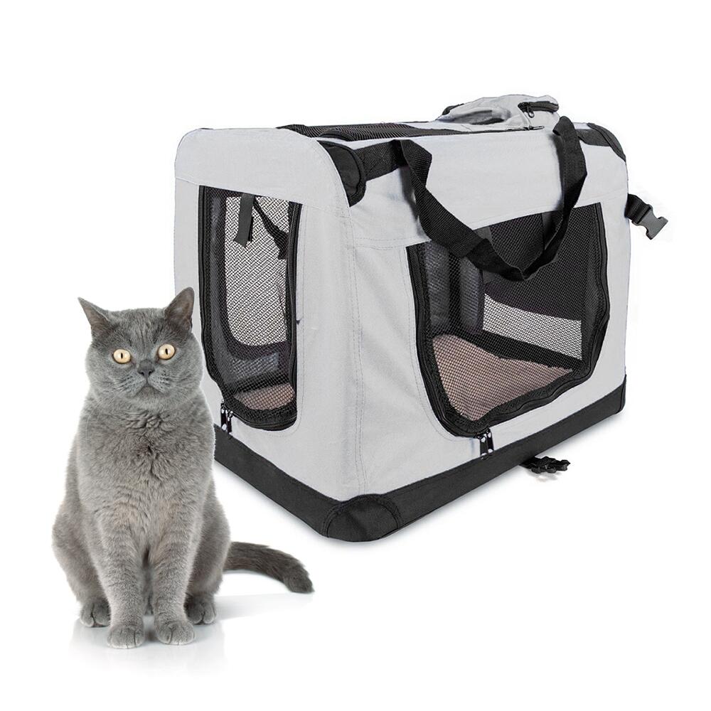 Mobiclinic - Balupet Carrier Dog Carrier Taille M Supporte 10 Kg 57x38x44 Cm Pliable Gris - Caisse De Transport - M/53-57 Cm - Decathlon