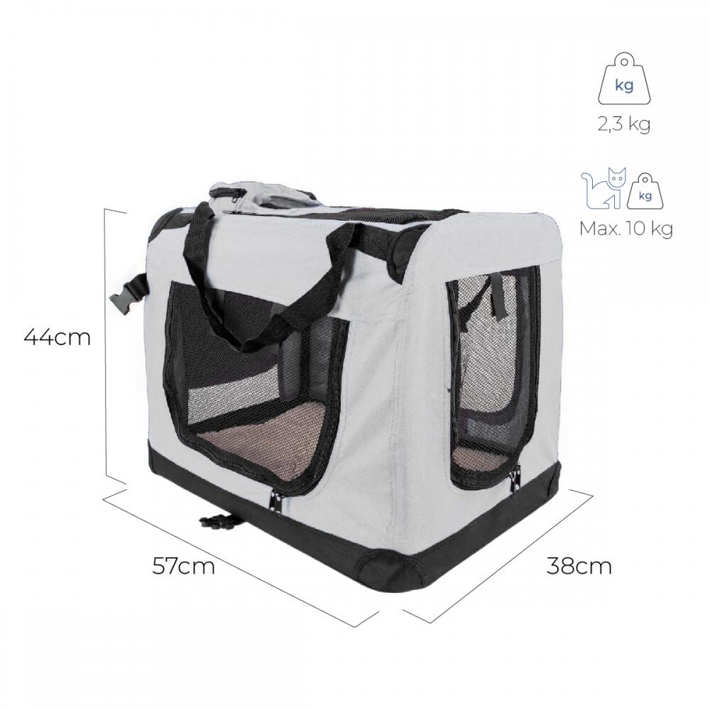 BaluPet Trasportino per cani Taglia M Supporto 10 kg 57x38x44 cm Pieghevole 6/7