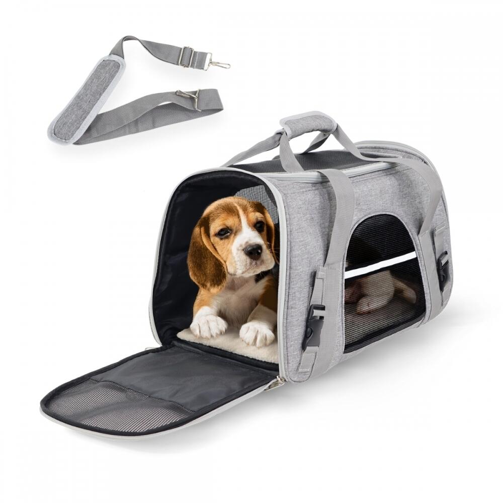 Foldable pet carrier 48 x 25 x 30 cm Carrying strap