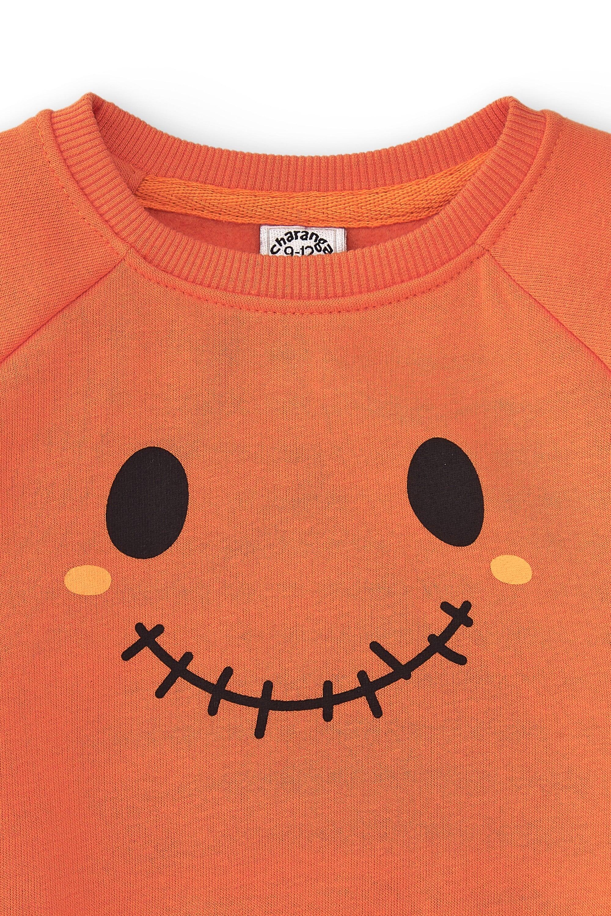 Sudadera de bebé naranja calabaza 4/4
