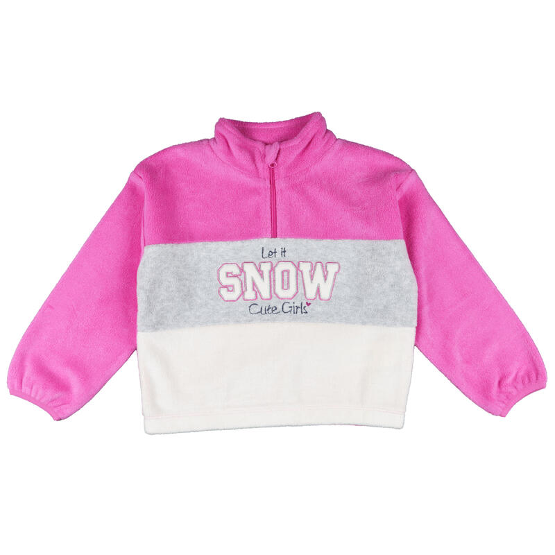 Sudadera cremallera Niña Charanga rosa beige