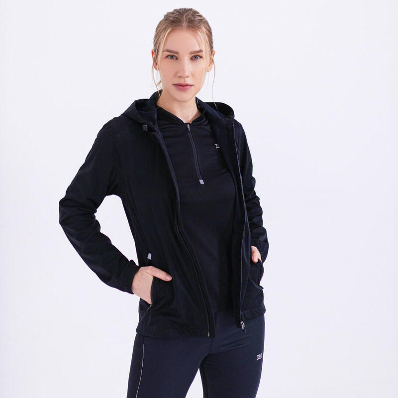 Atmungsaktive wind- und wasserdichte Damen Laufjacke LUNE