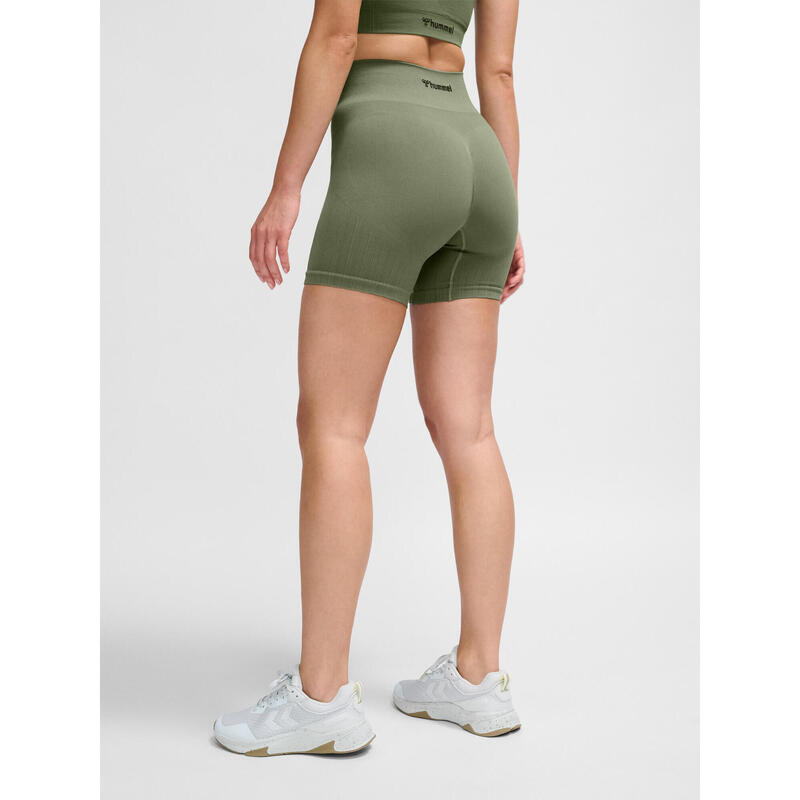 Short Hmlmt Yoga Femme Extensible Absorbant L'humidité Sans Couture Hummel