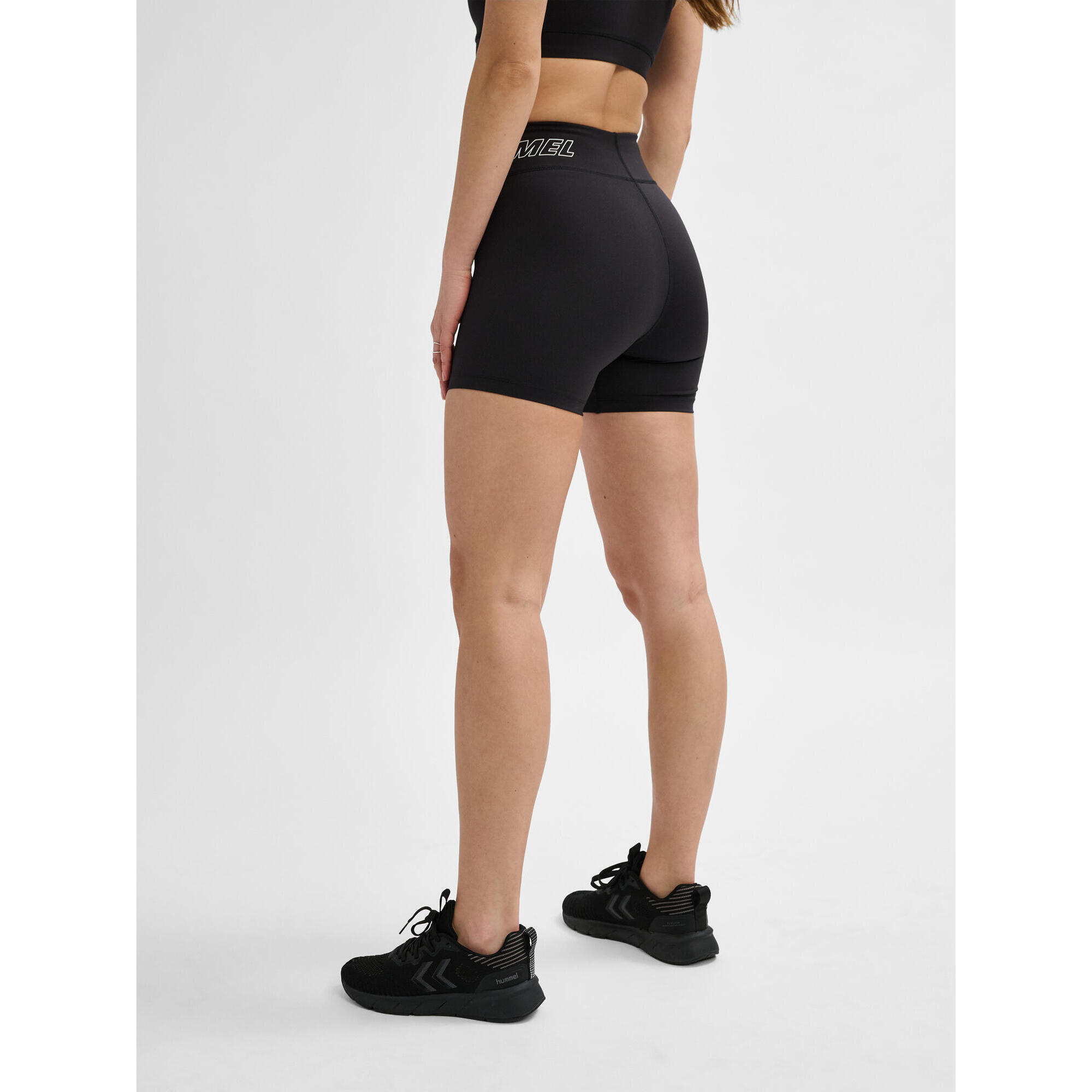 Hummel - Enfiler Short Hmlte Fundamental Femme Hummel - Cuissard De Vélo - Blanc|noir - S - Decathlon