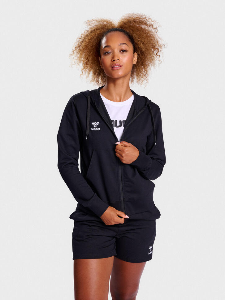 Bluza sportowa bawełniana z kapturem Hummel GO 2.0 Zip Hoodie Woman r. XSBluza s
