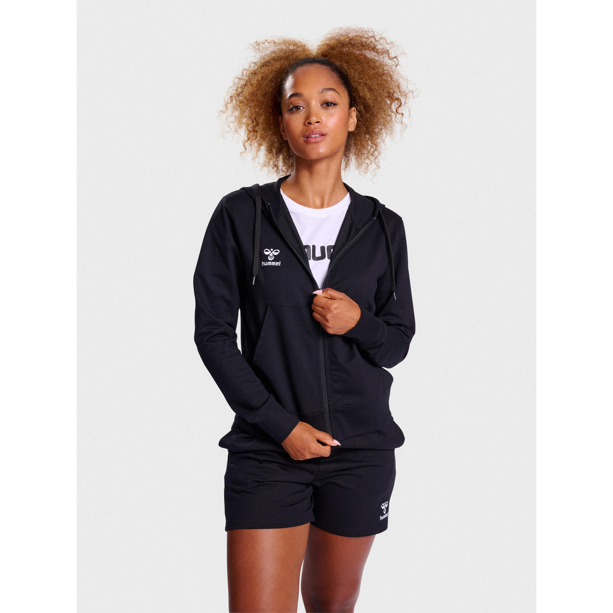 Bluza sportowa bawełniana z kapturem Hummel GO 2.0 Zip Hoodie Woman r. XSBluza s