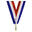 Snur Medalie Rosu / Alb / Albastru 11mm