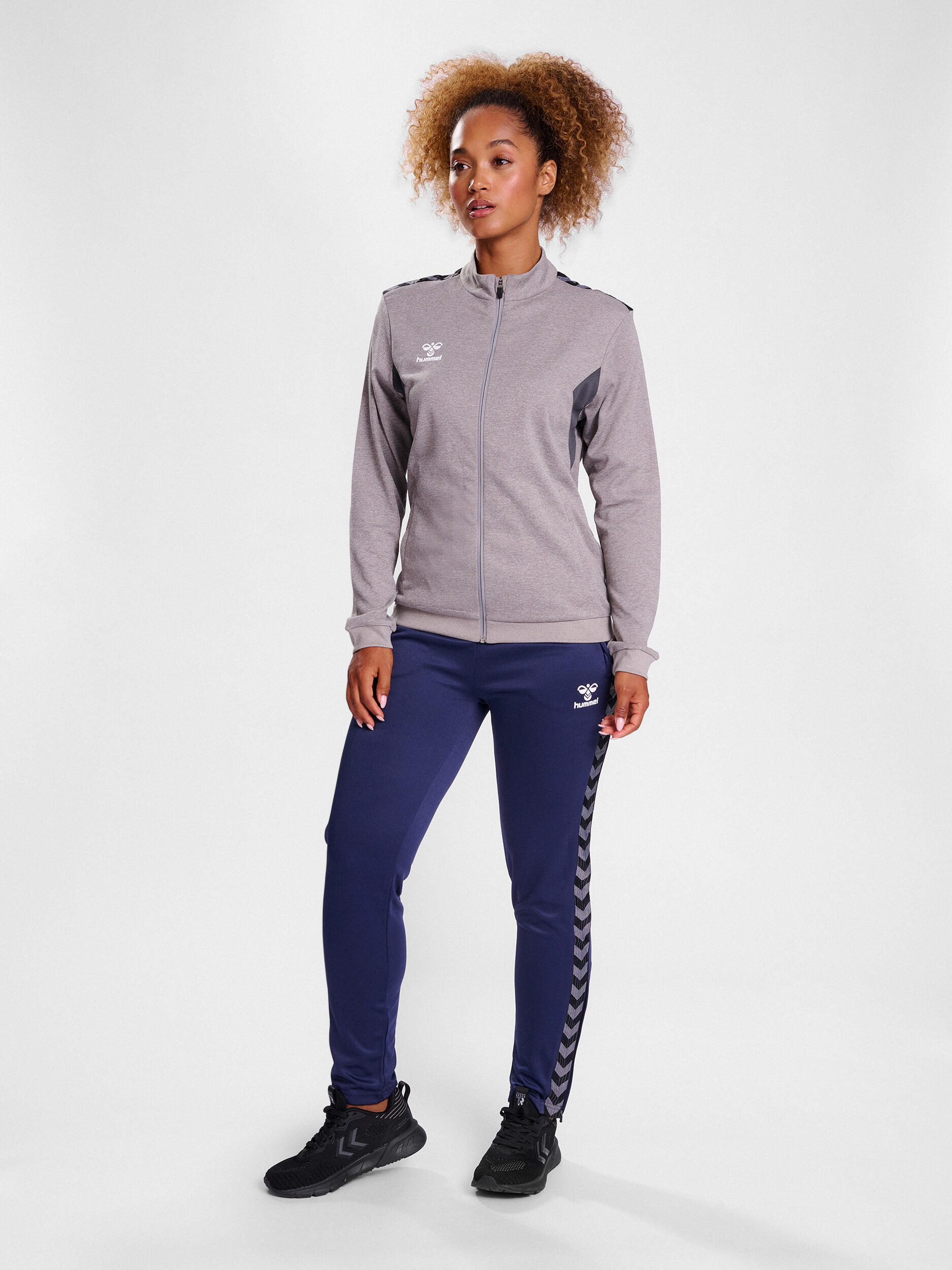 Giacca tuta donna in poliestere con zip Hummel Authentic 2/7
