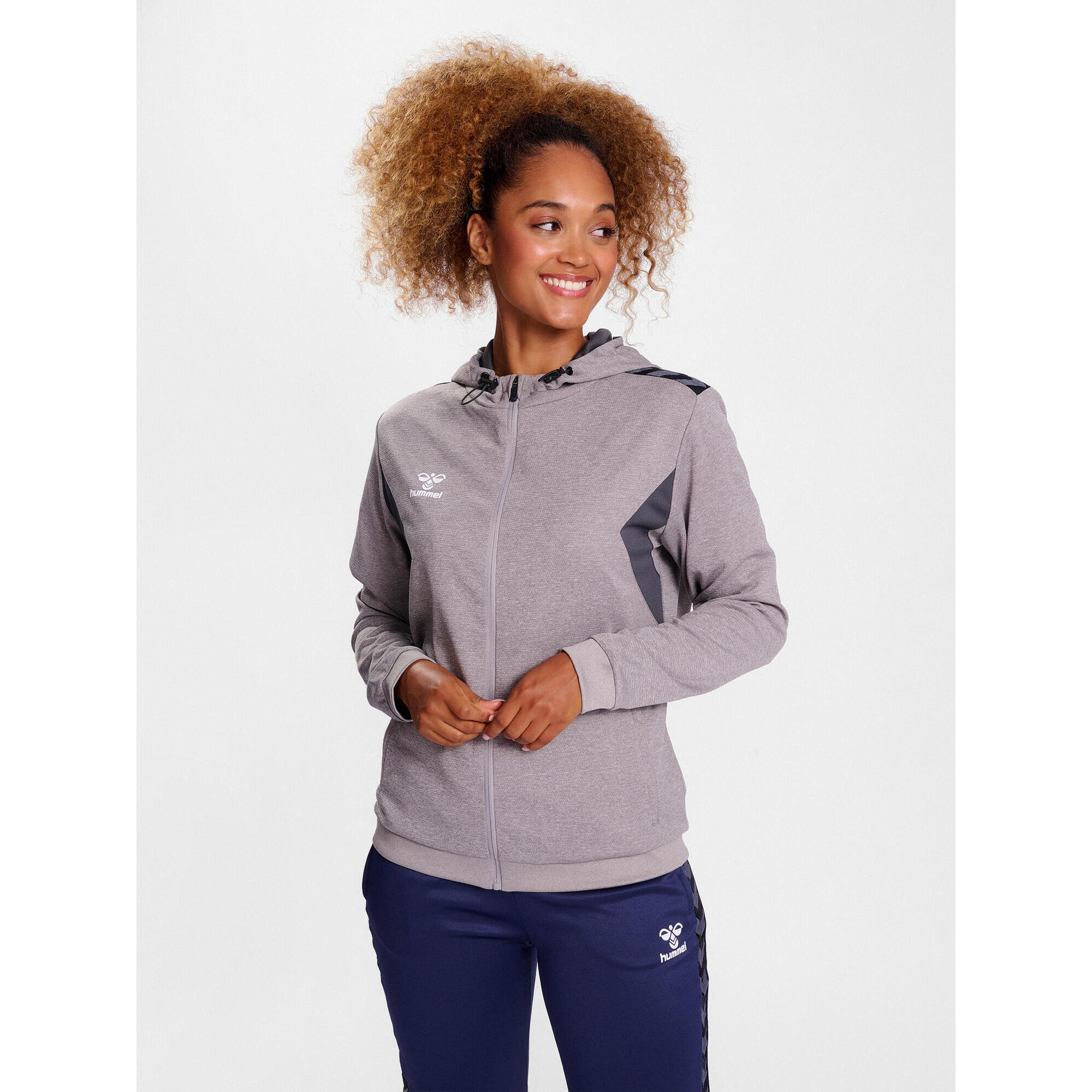 Hummel - Fermeture Éclair Zip Combinaison Hmlauthentic Femme Hummel - Sweat-shirt - Gris - S - Decathlon
