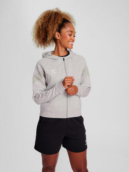 Reißverschluss Kapuzenpullover Raglanärmel Hmltravel Damen HUMMEL