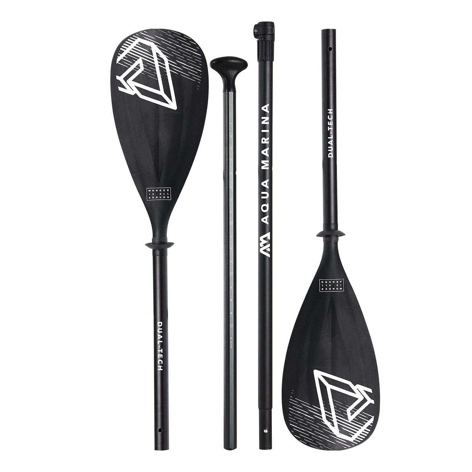 Wiosło Sup 2w1 Dual-Tech Czarne Aqua Marina + Bojka do wiosła Żółta CAMPSUP 2/7