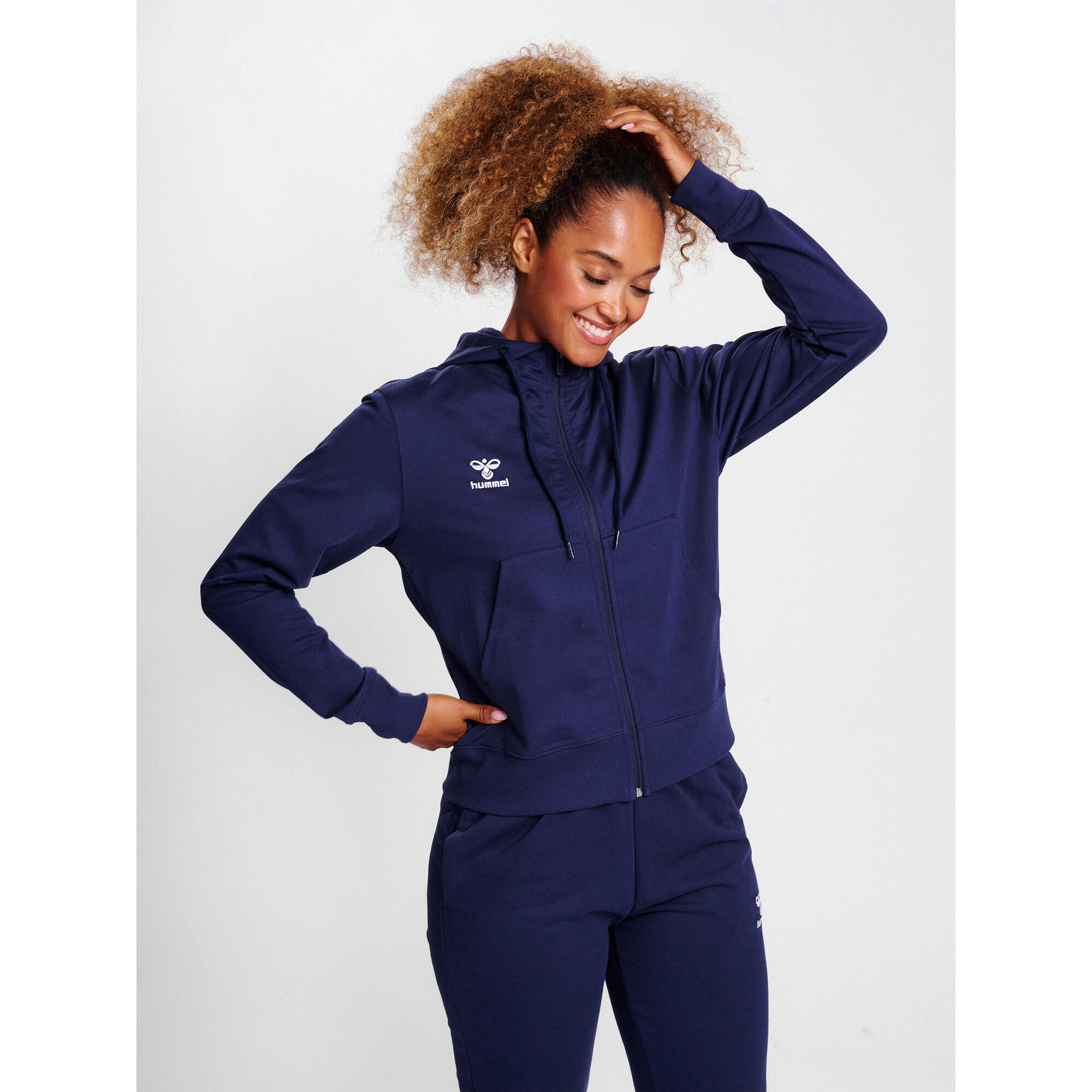 Hummel - Fermeture Éclair Zip Combinaison Hmlgo Femme Hummel - Sweat-shirt - Bleu - 42 M/l - Decathlon