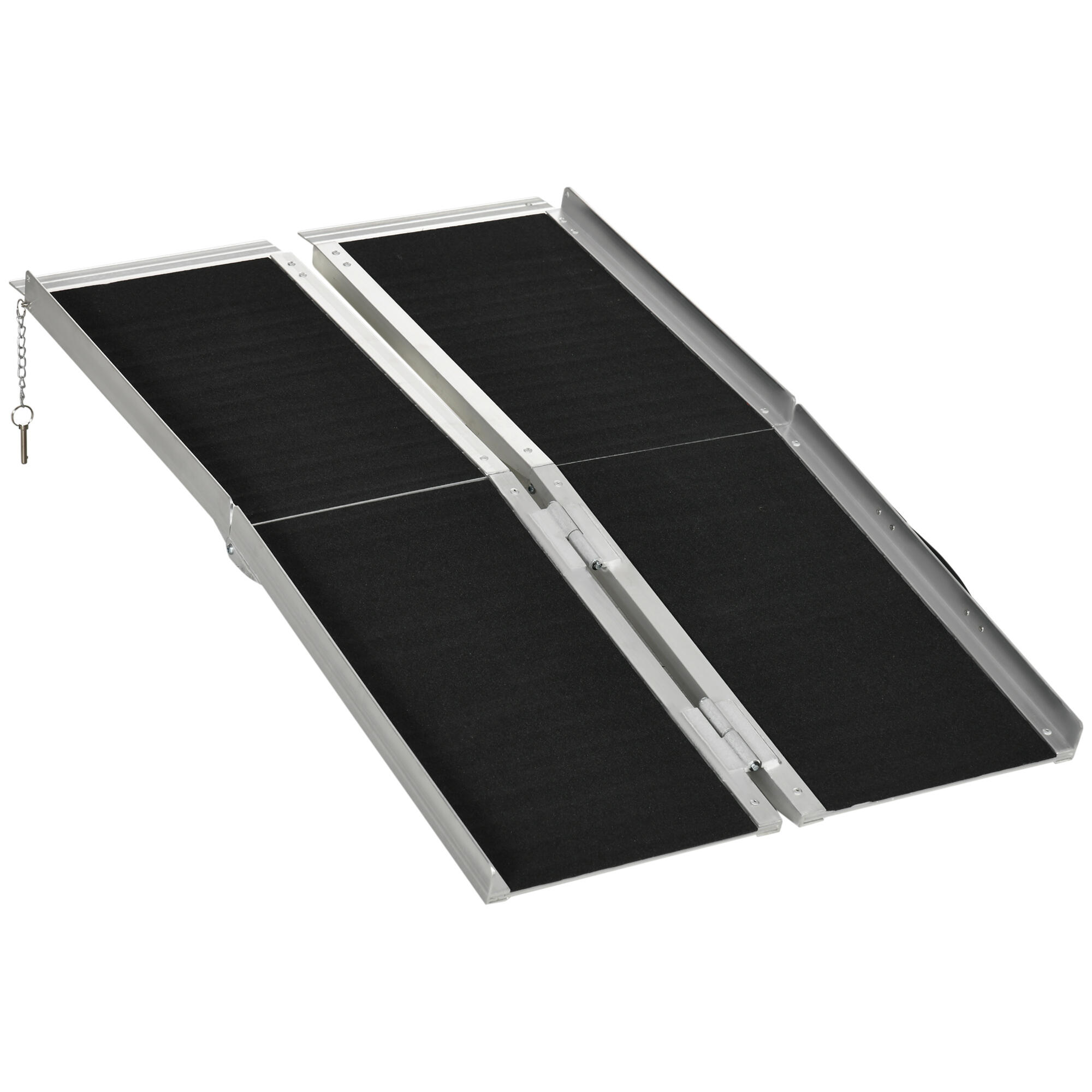 HOMCOM Rampa para cadeiras de rodas 122x73,5 cm preto HOMCOM