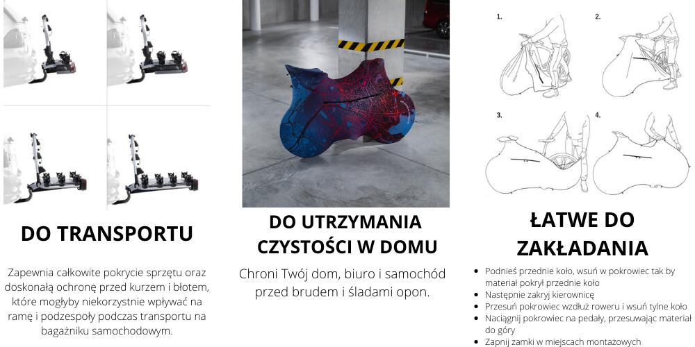 Pokrowiec rowerowy na koła VELOSOCK model Carbon Black 4/4