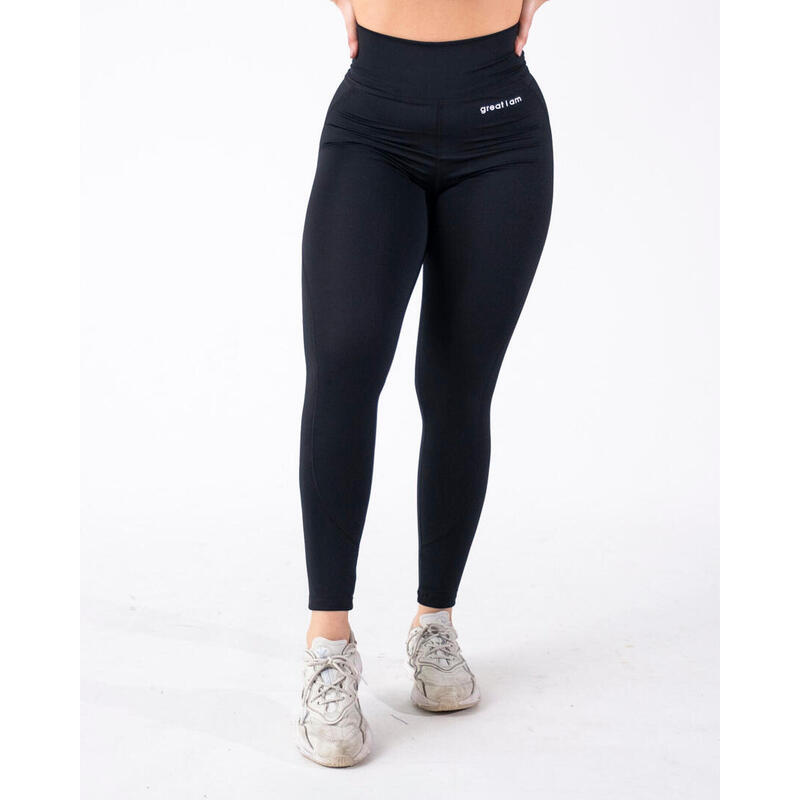 Legging Mulher Preto Raw GREAT I AM