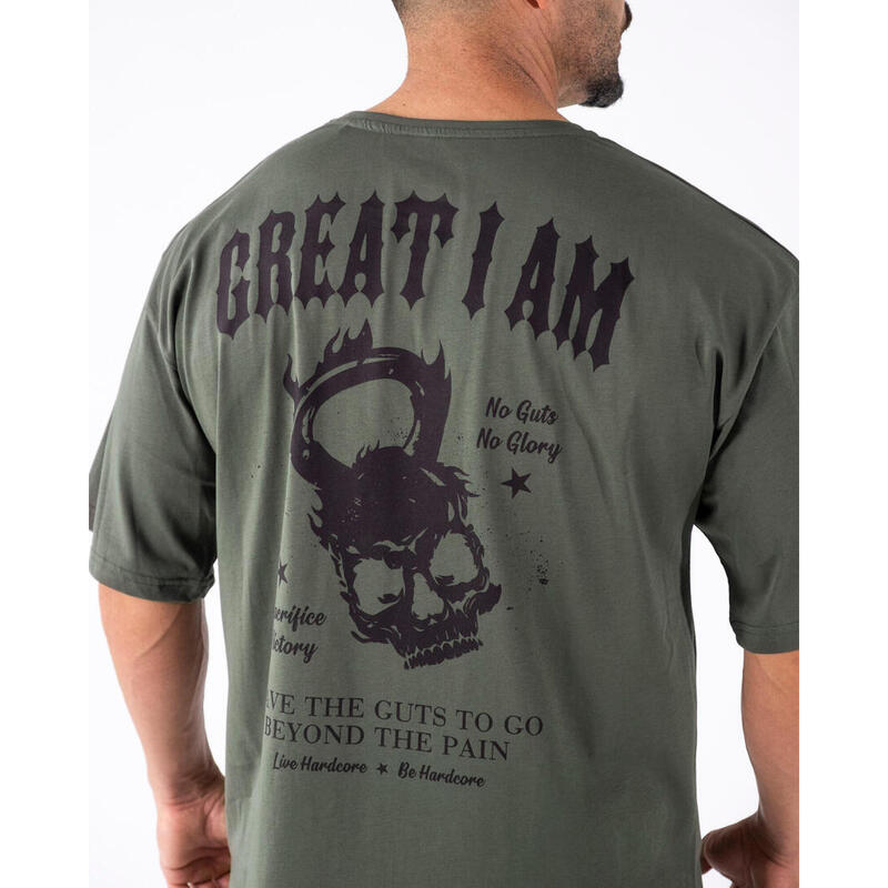 T-Shirt Homem Oversized Guts Army GREAT I AM