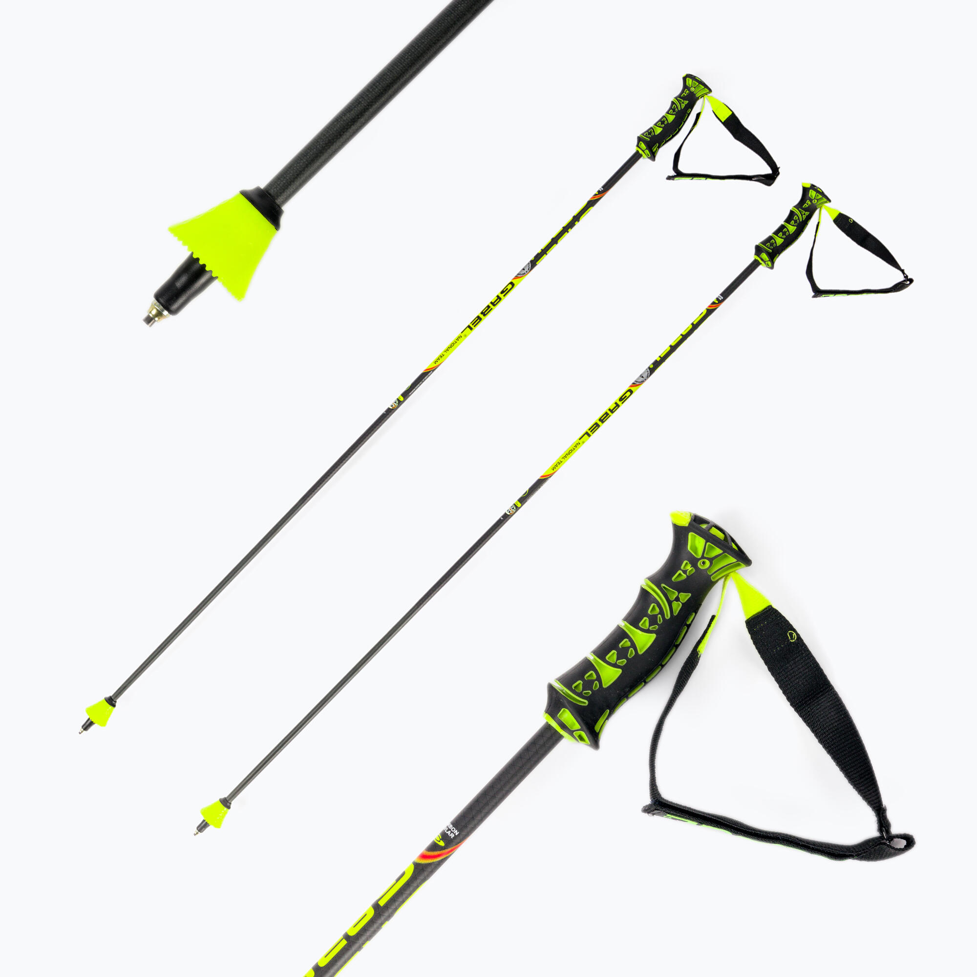 Bastón de esquí GS CARBON (1 PAR) Gabel negro 5/5