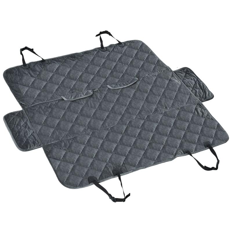 Funda de Asiento de Coche para Perros PawHut 160x145 cm Gris