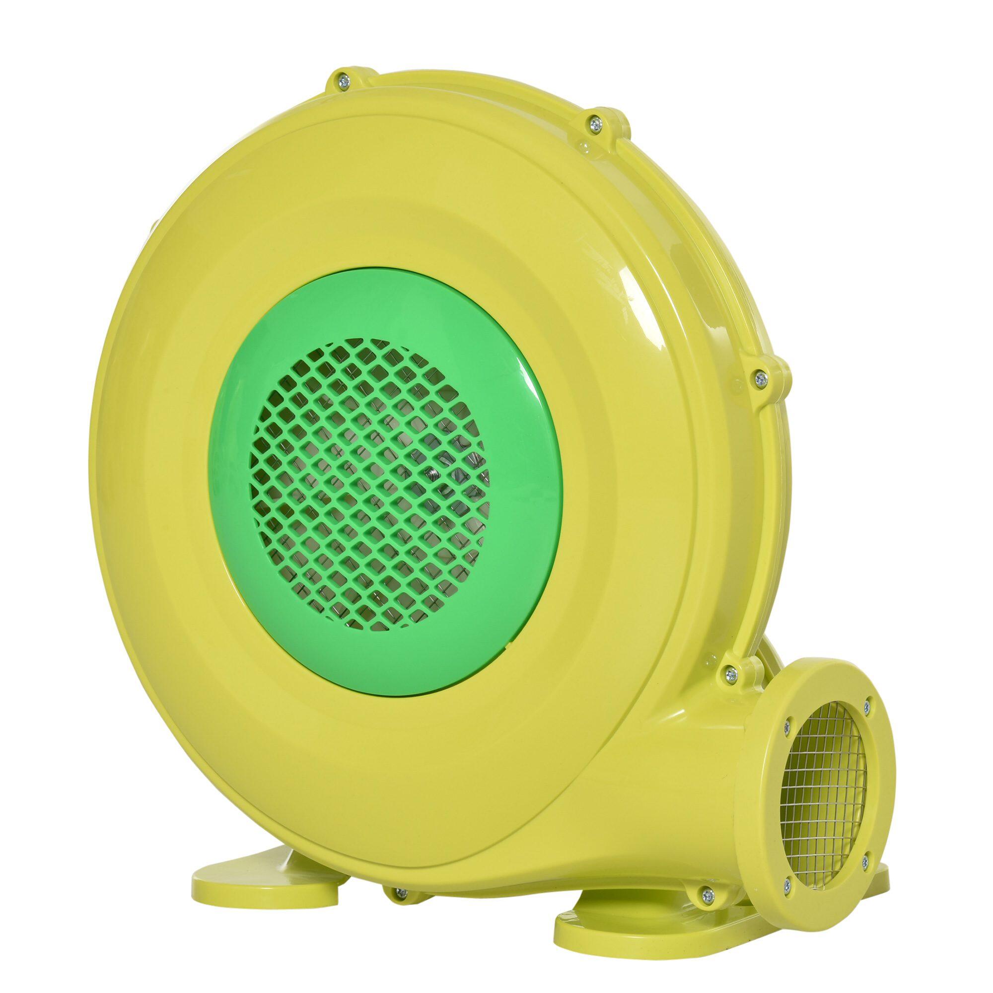 Insuflador de Ar Elétrico Outsunny 35x26x33.5 cm Verde e Amarelo
