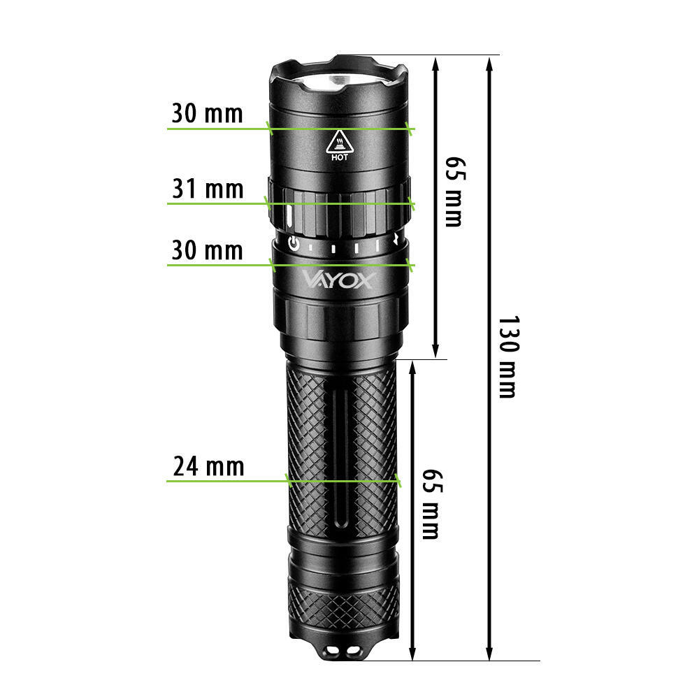 Torcia manuale Vayox VA0077, ricaricabile, 1500 lm 5/8