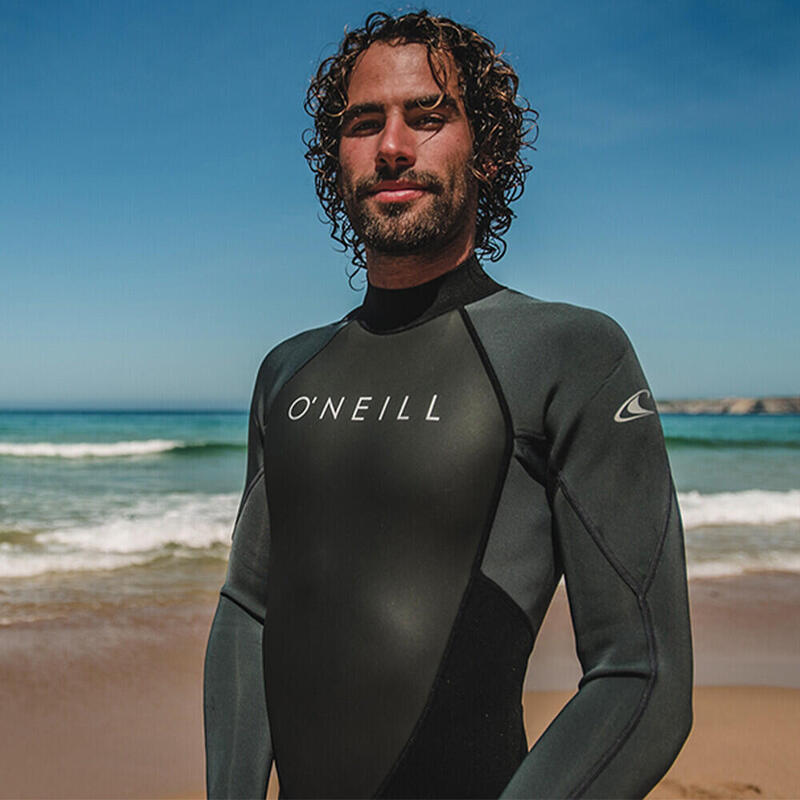 Combinaison de Surf 3/2mm Zip Dos - Noir / Graphite - Reactor II - Homme